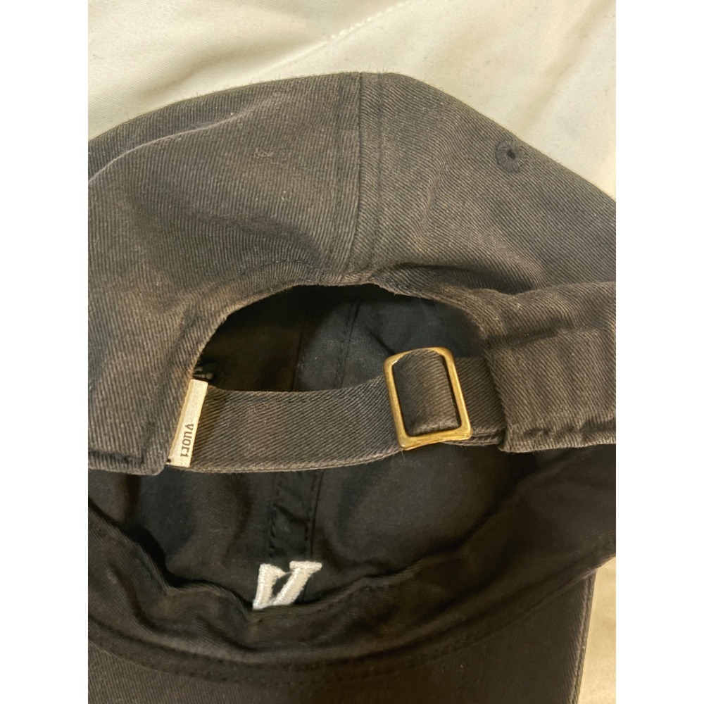 Vuori Mens Dad Hat Black Embroidered V Logo Adjustable Cotton Baseball Cap - Picture 4 of 5